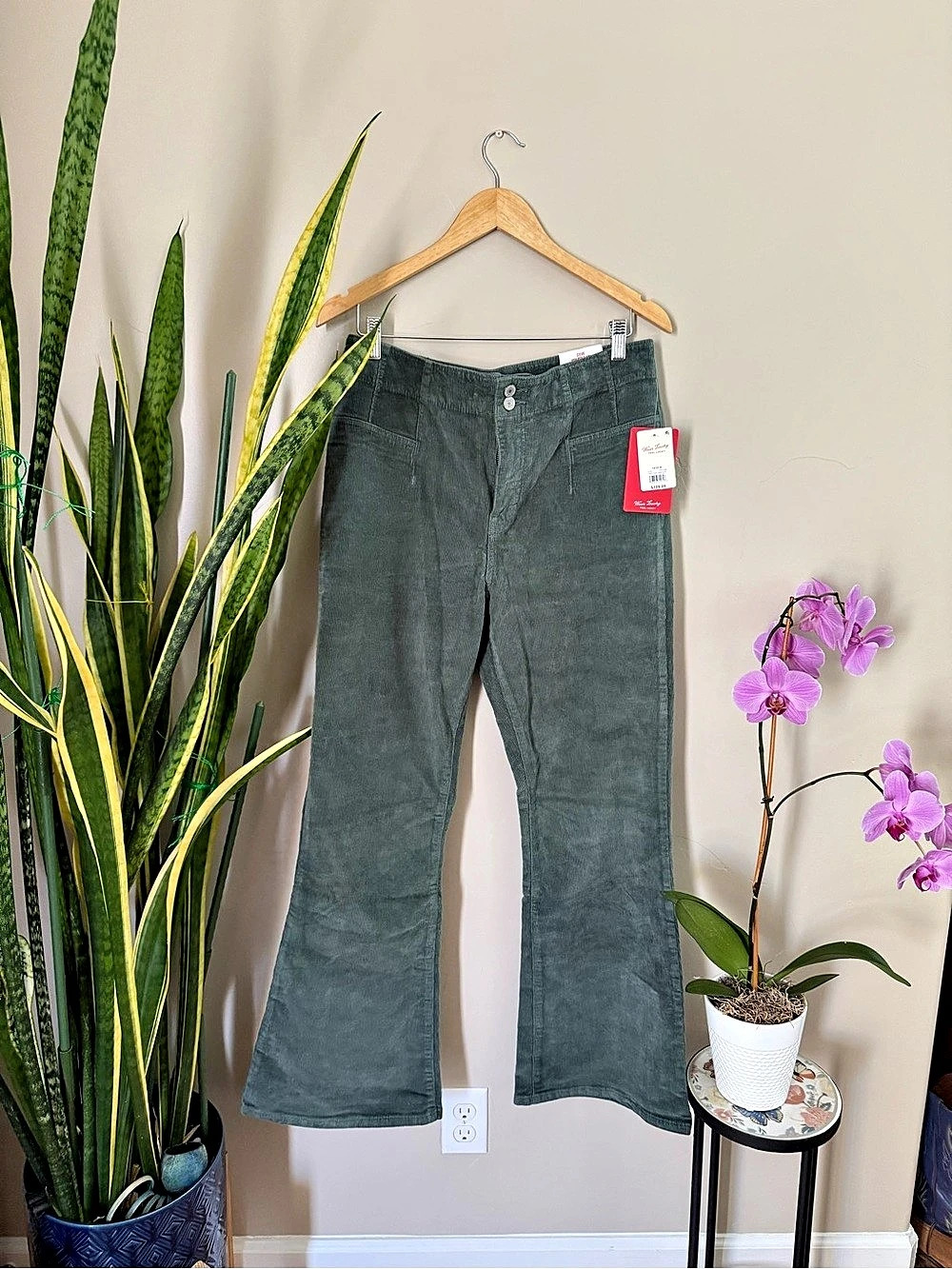 Lucky Brand Mid Rise Corduroy Sweet Boot Green Pants
